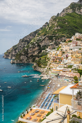 The beautiful and rural cliff side town of Positano on the Amalfi Coast of Italy  Europe.