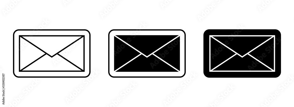 e-mail icon. line icon, solid, sticker e-mail icon. line icon, solid, sticker