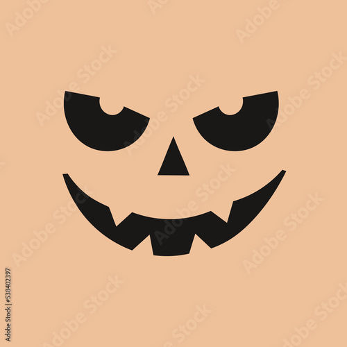 Creepy horror monster silhouette, frightened emotion vector illustration