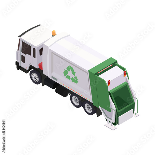 Isometric Garbage Truck