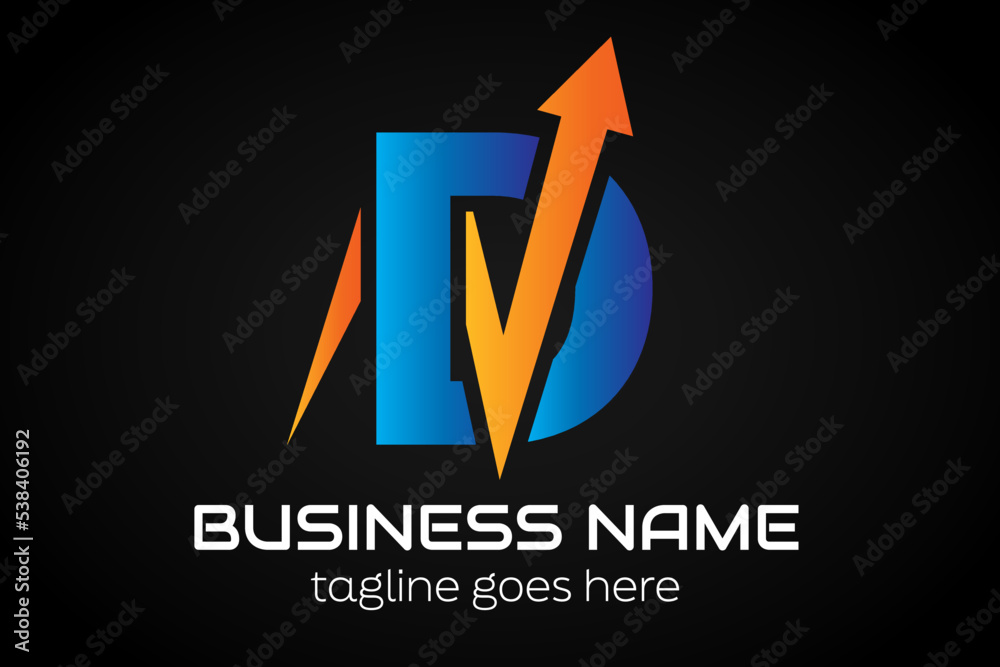 Trading Digital logo illustration Incorporated into Letter Gradient Arrows. For Your Company. Arrow Logo Template Ready For Use, Modern Initial Logo Trading Digital logo illustration Incorporated into Letter Gradient Arrows. For Your Company. Arrow Logo Template Ready For Use, Modern Initial Logo