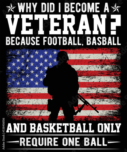 Veteran American army soldier, us military Memorial Day vector t-shirt