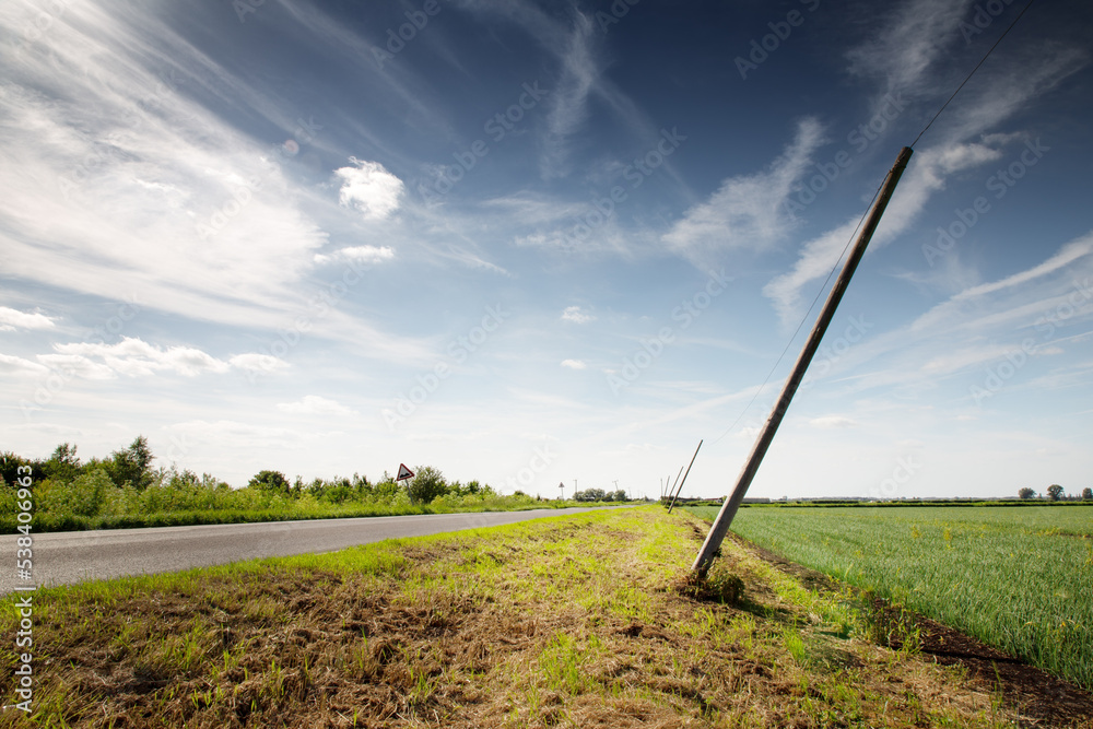 The leaning poles