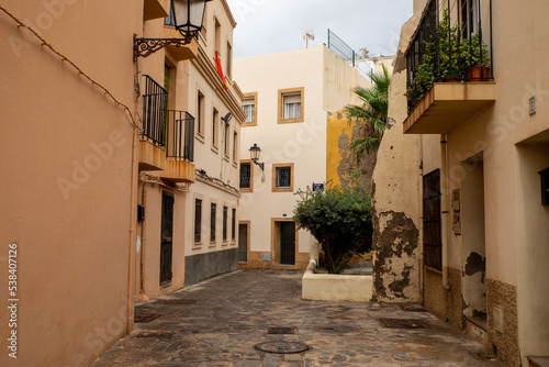 Melilla Fortress. Traditional Architecture in Old Melilla. Melilla is Spanish enclave located in Africa, bordering with Morocco. 