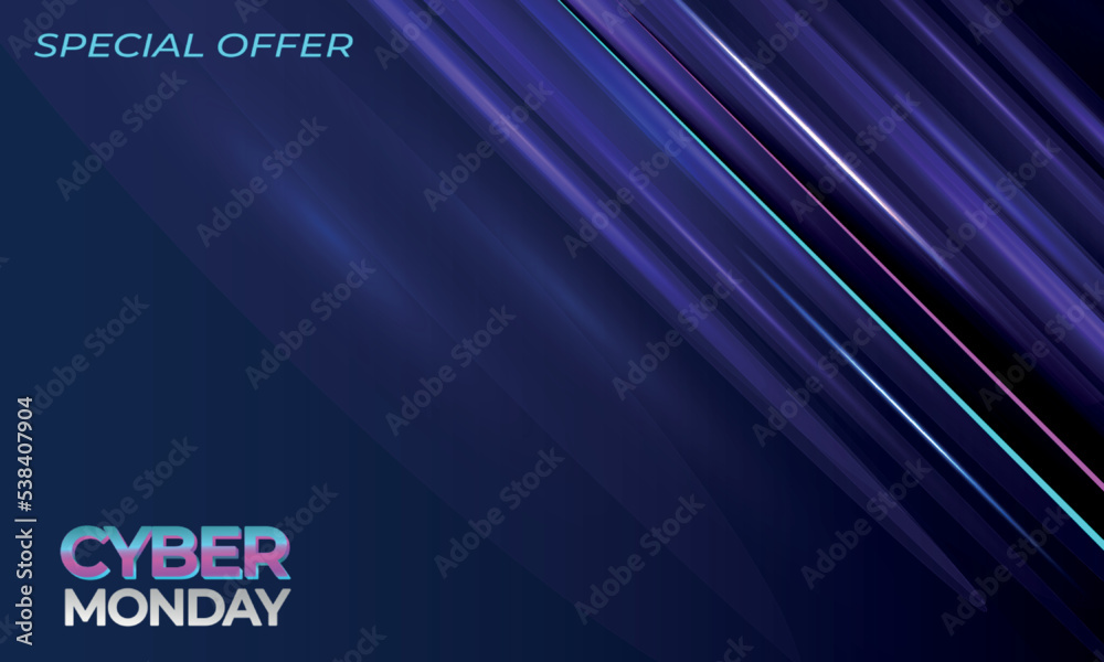 Cyber Monday design for advertising. Gradient background special offer cyber monday. Cyber Monday design for advertising. Gradient background special offer cyber monday.