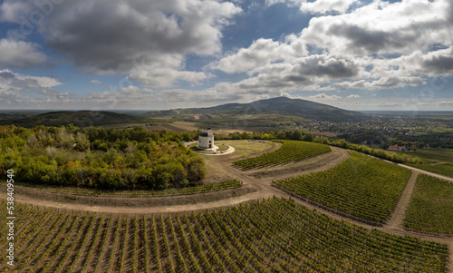 Принти на полотні Saint Theresa chapel in Tarcal, Zemplen, Religious building on top of a wine yard in Tokaj wine region, Hungary