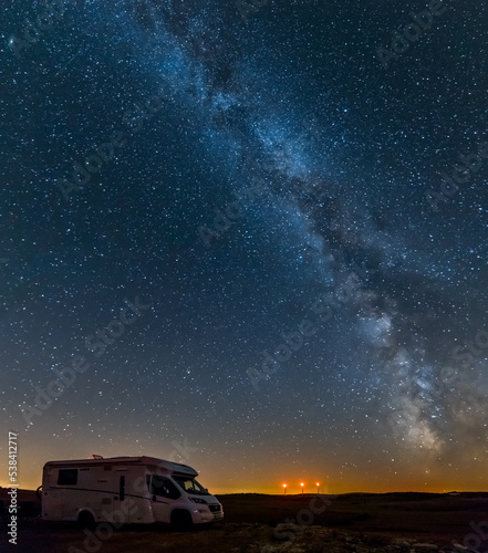Freedom camping under the milky way