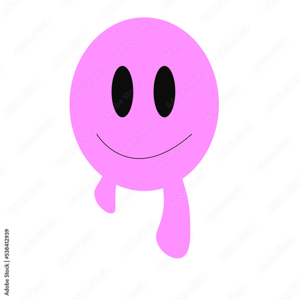 Smiley Face Groovy Retro Emoticon Illustration Smiley Face Groovy Retro Emoticon Illustration