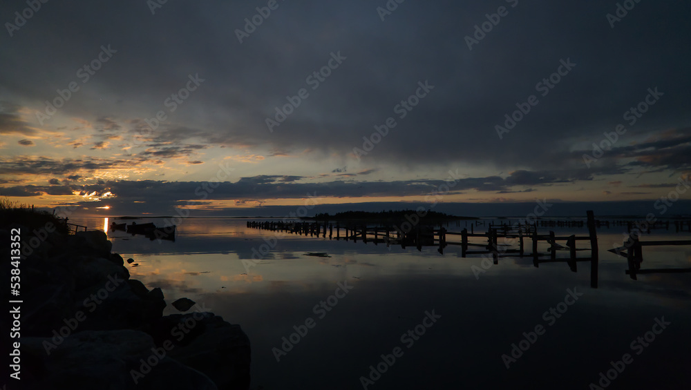 Obraz premium Cape Sable at sunset, Nova Scotia