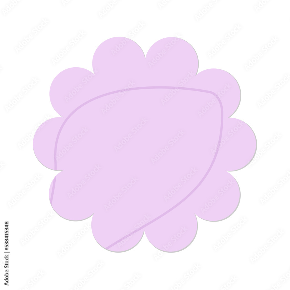 Flower pink sticky note with soft shadow Flower pink sticky note with soft shadow