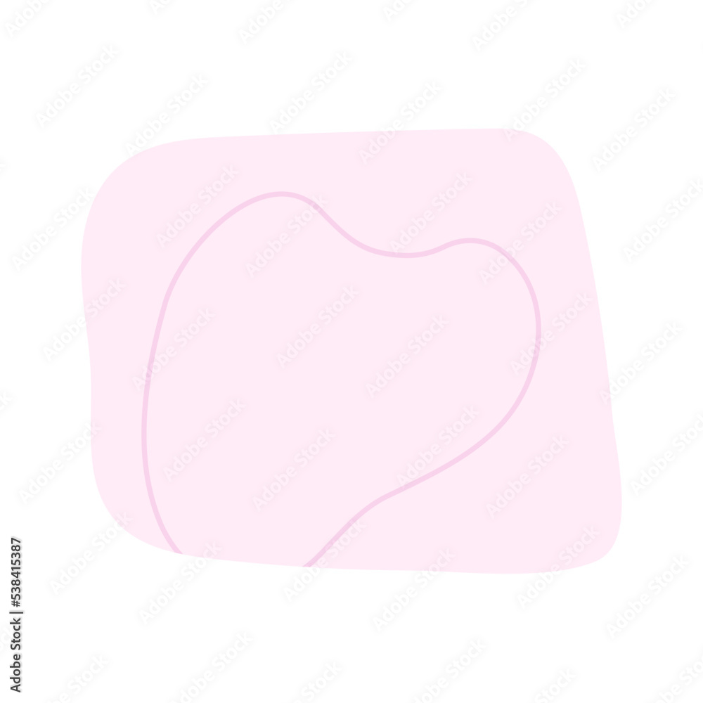 Hand drawn square pink sticky note Hand drawn square pink sticky note