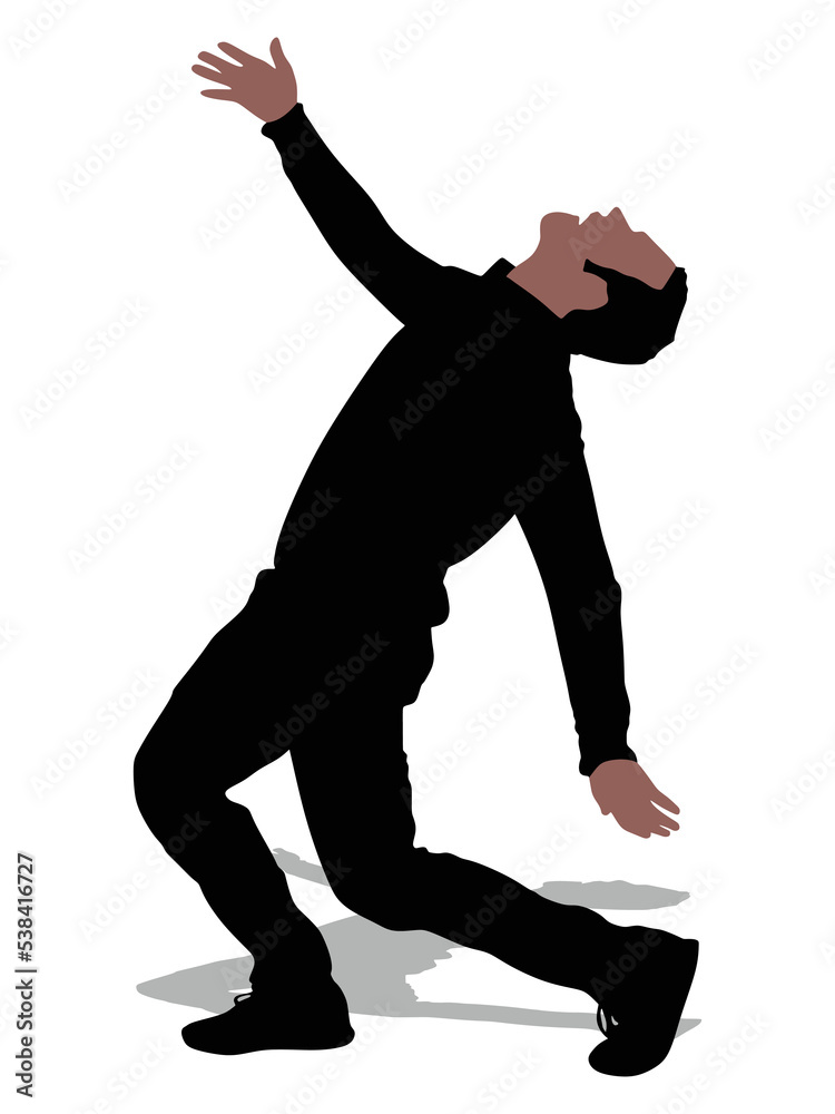 Man dancing silhouette