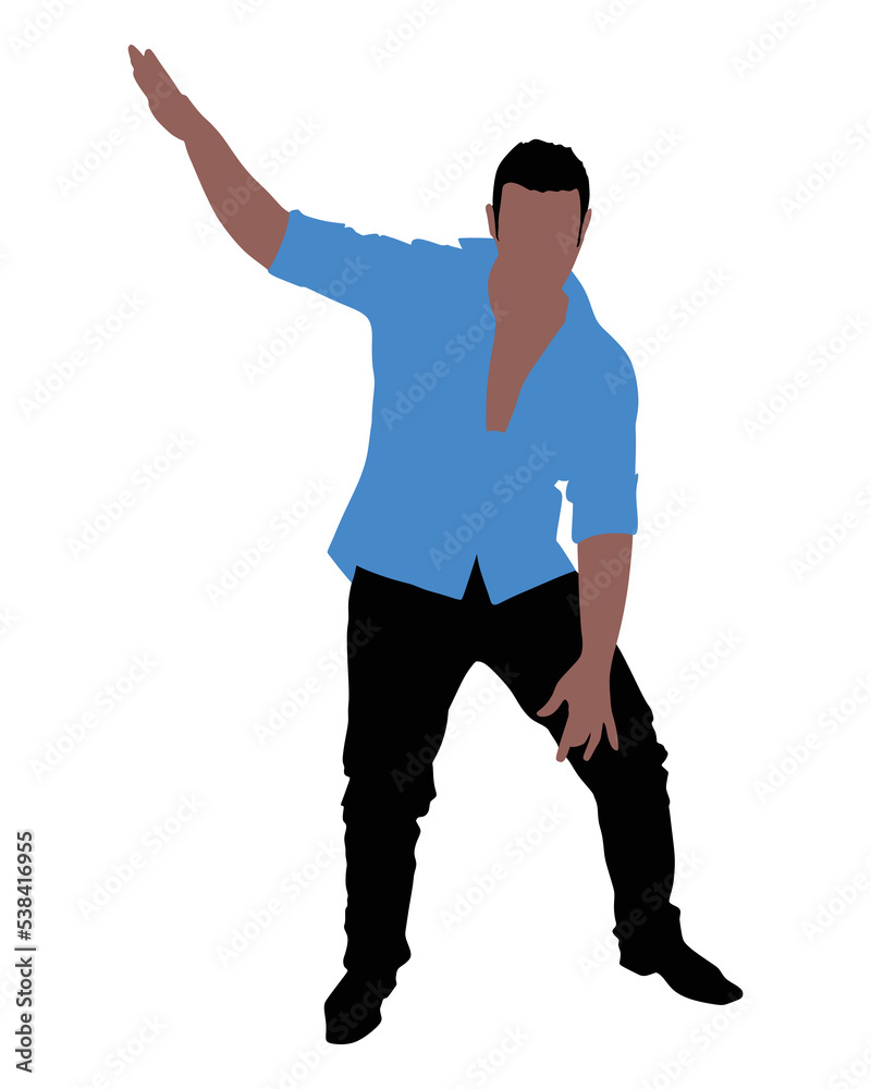 Man dancing silhouette Man dancing silhouette