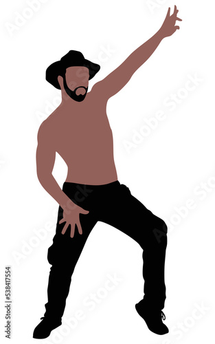 Man dancing silhouette