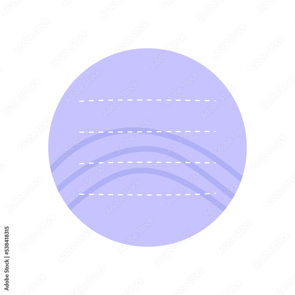 Circle purple sticky note with lines Circle purple sticky note with lines