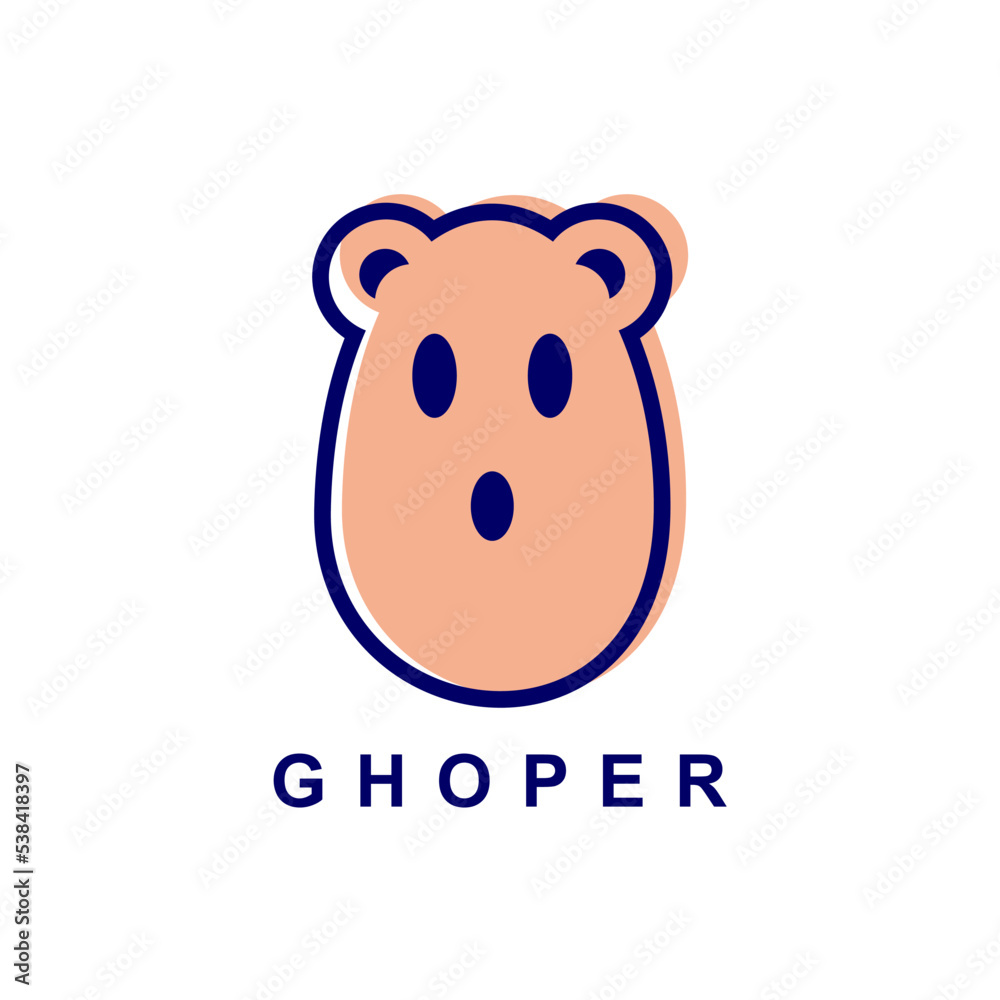 Vector illustration of gopher Vector illustration of gopher