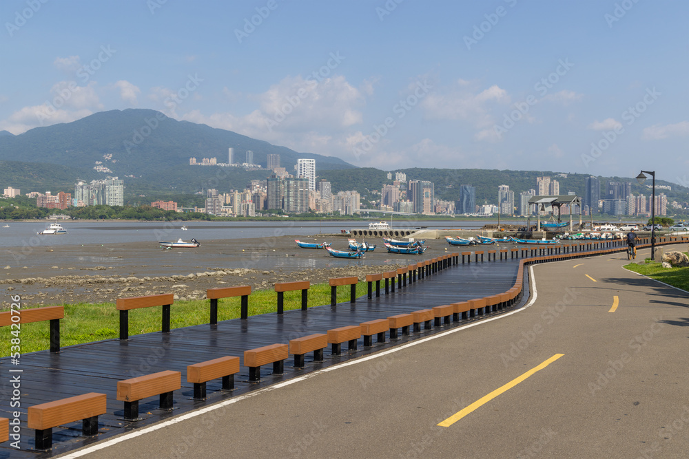 Walkway at seaside in Taiwan Bali district Stock Photo | Adobe Stock