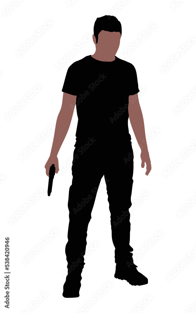 Man with gun Man with gun