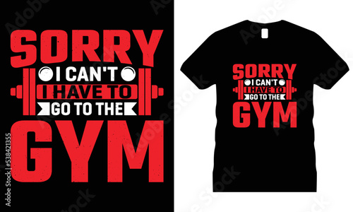 Gym or Fitness typography t-shirt Design Vector. Bodybuilder, training, exercise, barbell, 