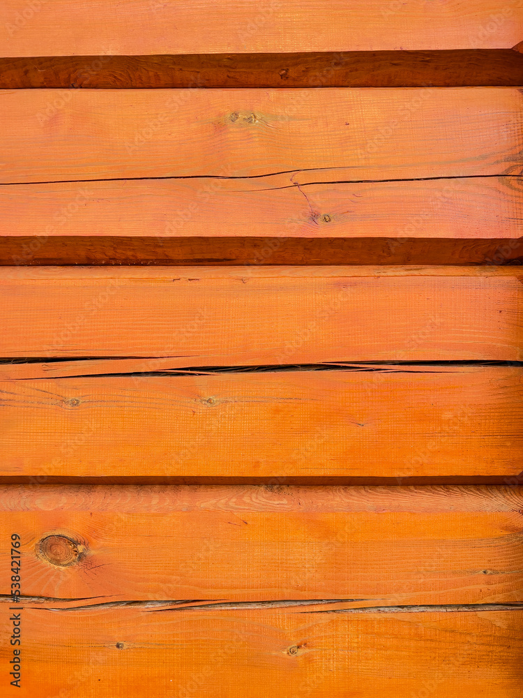 Naklejka premium Exterior detail of cottage style log home, Norway.