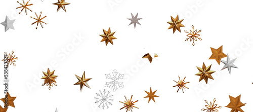 Snowflakes falling for christmas decoration abstract