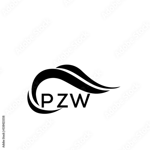 PZW letter logo. PZW blue image. PZW Monogram logo design for entrepreneur and business. PZW best icon.
 photo