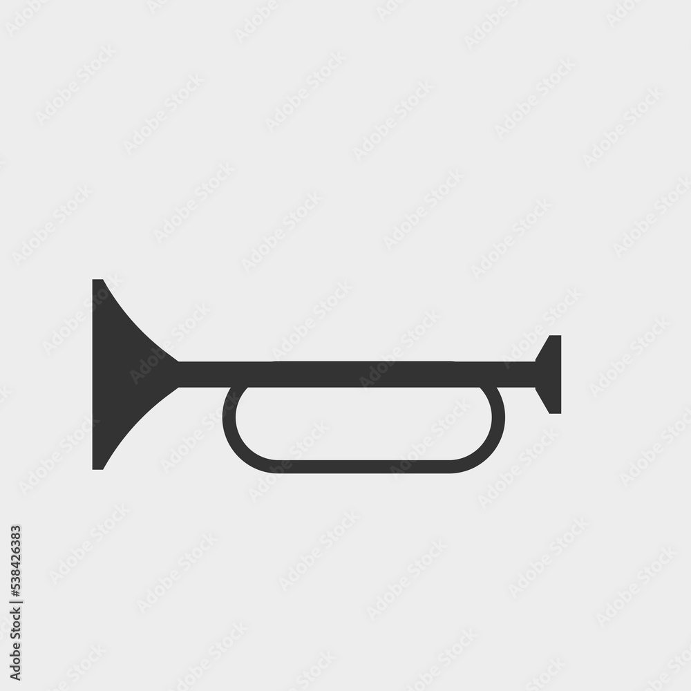 Horn vector icon illustration sign Horn vector icon illustration sign