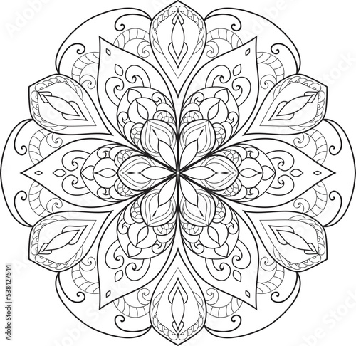 Mandalas for coloring book color pages.Anti-stress coloring book page for adults.
