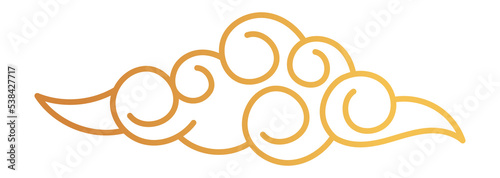 Golden cloud element for chinese new year decorations
