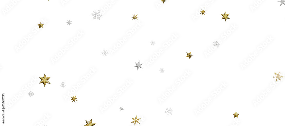 Snowflakes and bokeh lights on the blue Merry Christmas background. 3D render Snowflakes and bokeh lights on the blue Merry Christmas background. 3D render