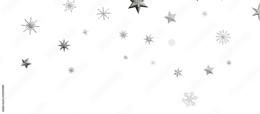 Snowflakes Falling On Snow - Winter Banner Snowflakes Falling On Snow - Winter Banner