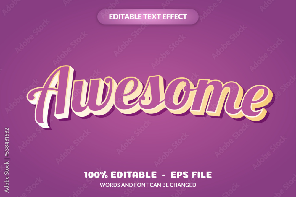 Editable text effect words and font can be changed Editable text effect words and font can be changed