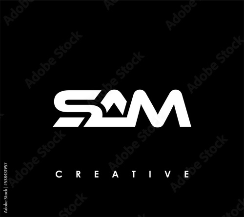 SAM Letter Initial Logo Design Template Vector Illustration