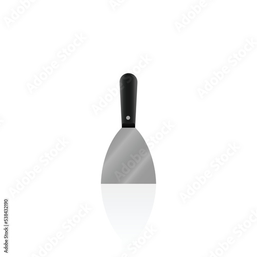 Isolated realistic putty knife vector graphics