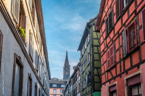 Architecture in the old town of Strasbourg, France