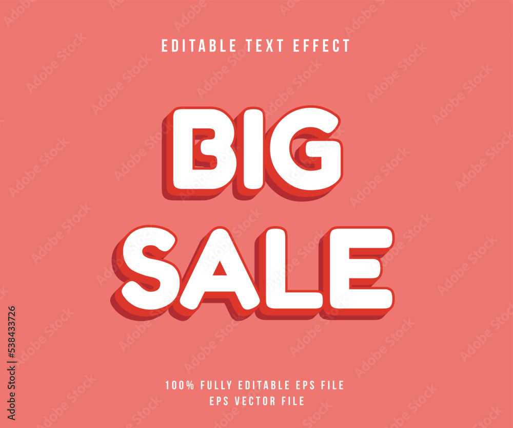 Big sale editable text effect style Big sale editable text effect style