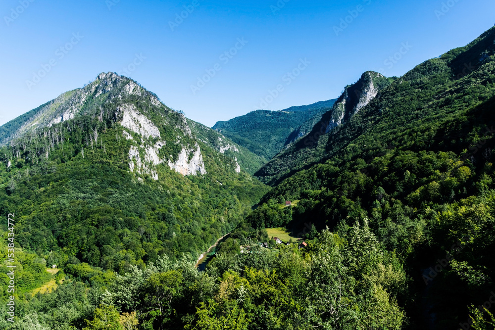 Landscape of Tara canyon. Durmitor National Park. Montenegro.