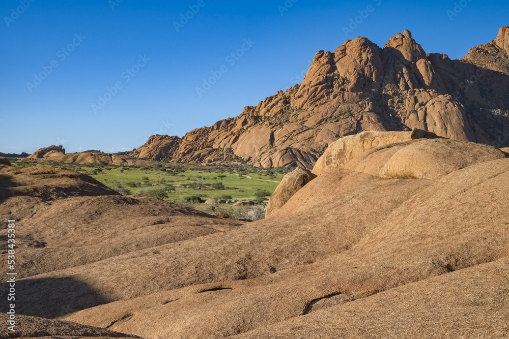 Namibian the big rocks of Spitzkoppe in Damaraland, landscape, background
Namibian the big rocks of Spitzkoppe in Damaraland, landscape, background