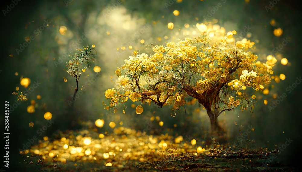 A wonderful golden tree.
