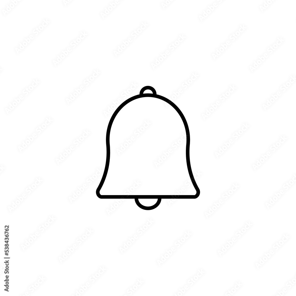 Notification bell line icon. linear style sign for mobile concept and web design. Alarm bell outline vector icon. Symbol, logo illustration. Vector graphics eps 10 Notification bell line icon. linear style sign for mobile concept and web design. Alarm bell outline vector icon. Symbol, logo illustration. Vector graphics eps 10