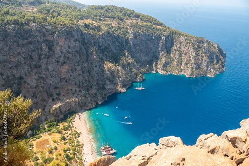Butterfly Valley in the Fethiye district of Mugla province of Turkey.