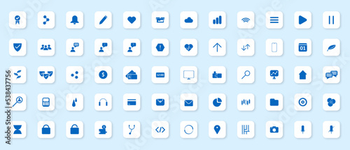 Icons Sammlung von Icons Blau 