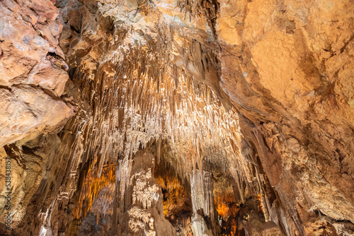 Ceiling of Damlatas cave in Alanya, Turkey photo