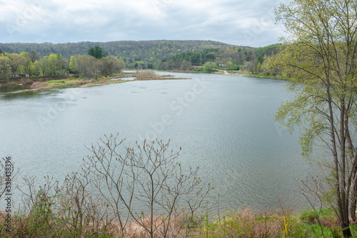 View of the Upper Delaware River in Narrowsburg, NY photo