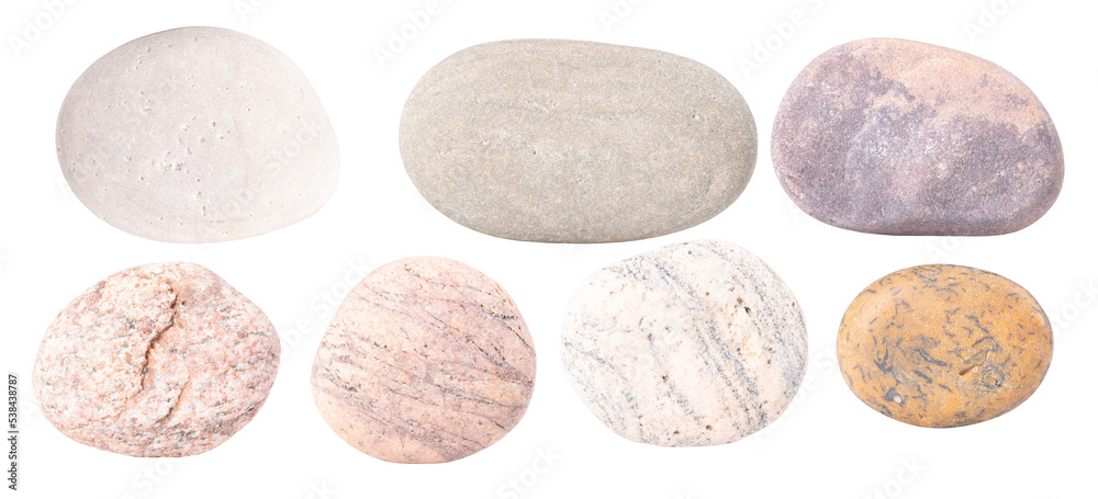 Round stones on an isolated background. Round stones on an isolated background.