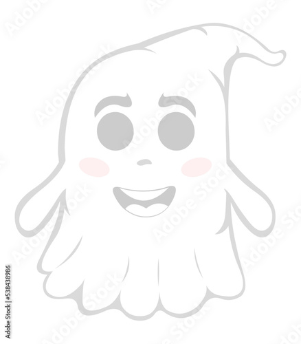 Vector illustration of a nice cartoon ghost