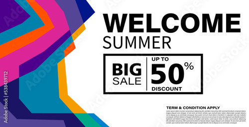 Colorful abstract geometric banner template. Giveaway, discount, cash back, gift card, and member card bonus design template.