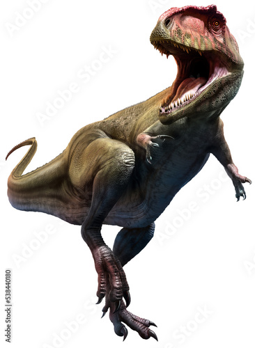 Giganotosaurus from the Cretaceous era 3D illustration 