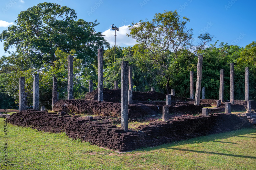 Fototapeta premium Ruined structures of Polonnaruwa in Sri Lanka