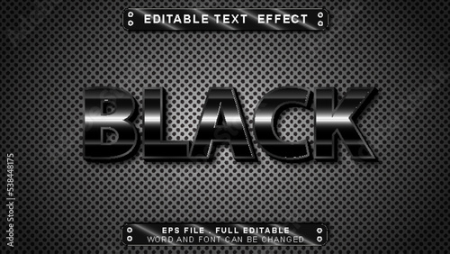 Black text effect editabe